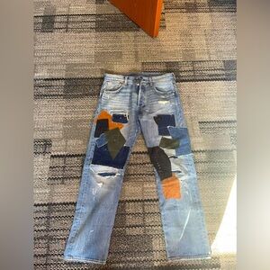 Levi's Men's 501 '93 Straight Fit Patchwork Jeans